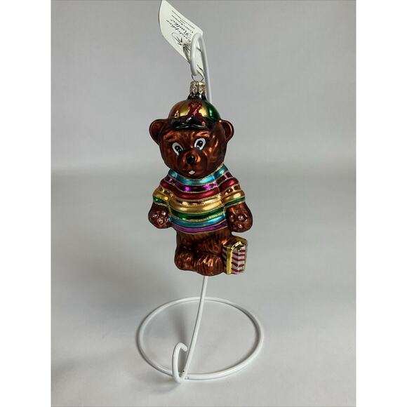 Christmas Ornament 1999 Christopher Radko "Cubby's Rainbow" Bear - Picture 12 of 12